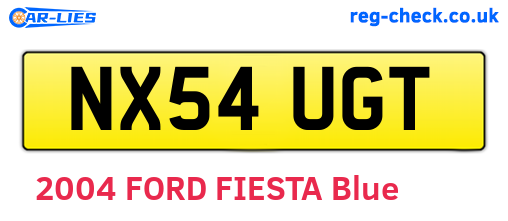 NX54UGT are the vehicle registration plates.