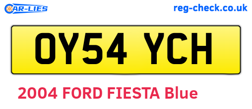 OY54YCH are the vehicle registration plates.