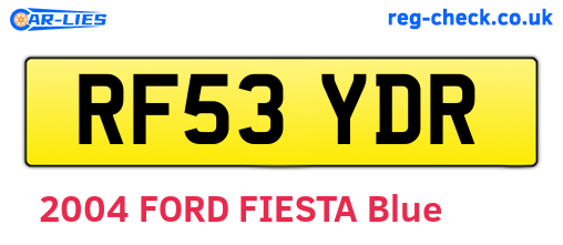 RF53YDR are the vehicle registration plates.