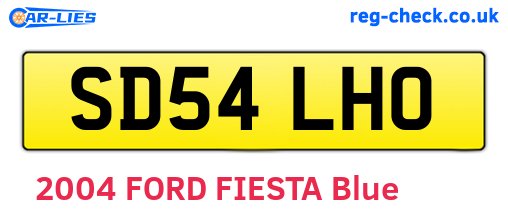 SD54LHO are the vehicle registration plates.
