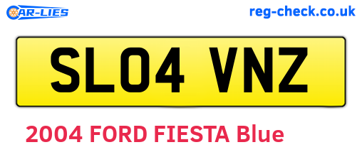 SL04VNZ are the vehicle registration plates.