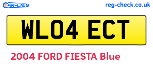 WL04ECT are the vehicle registration plates.