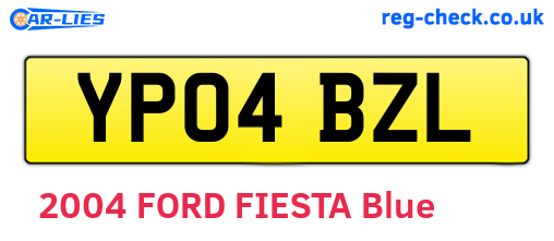YP04BZL are the vehicle registration plates.