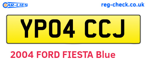YP04CCJ are the vehicle registration plates.