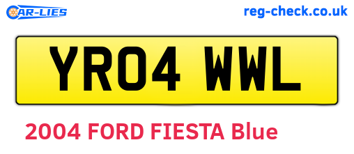 YR04WWL are the vehicle registration plates.