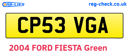 CP53VGA are the vehicle registration plates.