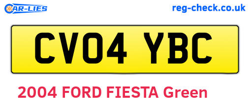 CV04YBC are the vehicle registration plates.