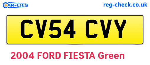 CV54CVY are the vehicle registration plates.