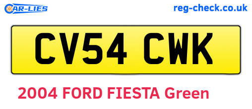 CV54CWK are the vehicle registration plates.