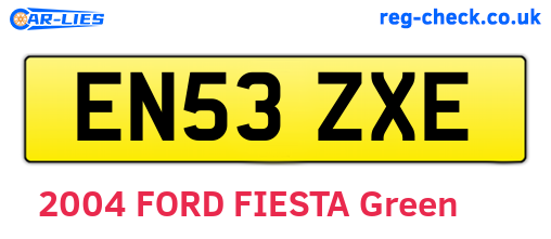 EN53ZXE are the vehicle registration plates.
