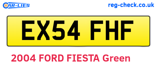 EX54FHF are the vehicle registration plates.