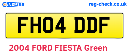FH04DDF are the vehicle registration plates.