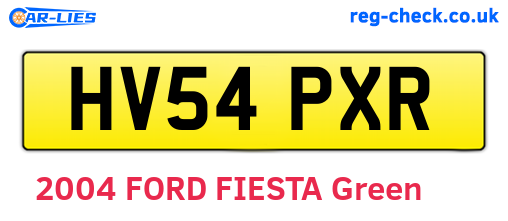 HV54PXR are the vehicle registration plates.