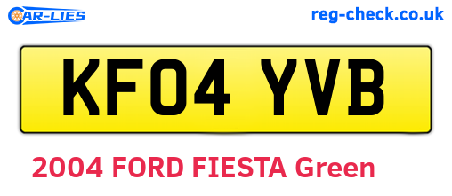 KF04YVB are the vehicle registration plates.