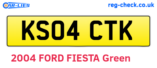 KS04CTK are the vehicle registration plates.