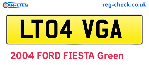 LT04VGA are the vehicle registration plates.