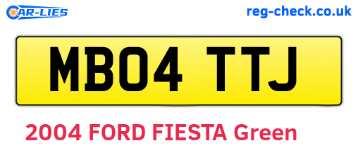 MB04TTJ are the vehicle registration plates.