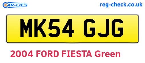 MK54GJG are the vehicle registration plates.