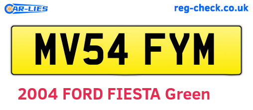 MV54FYM are the vehicle registration plates.