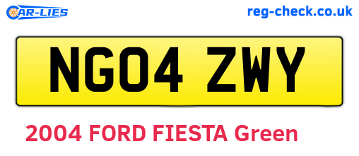 NG04ZWY are the vehicle registration plates.
