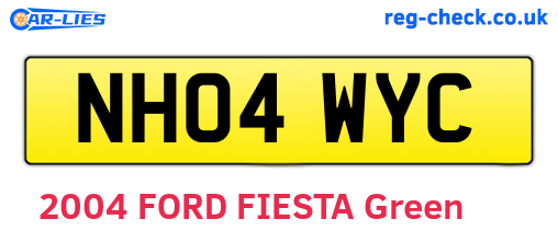 NH04WYC are the vehicle registration plates.