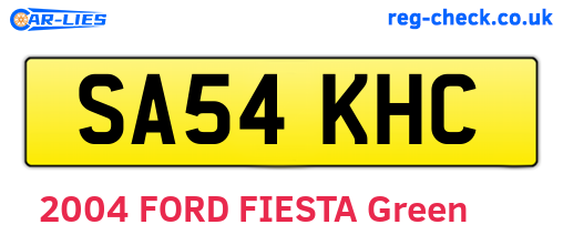 SA54KHC are the vehicle registration plates.