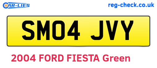 SM04JVY are the vehicle registration plates.