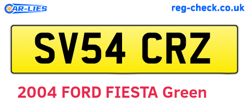 SV54CRZ are the vehicle registration plates.