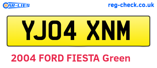 YJ04XNM are the vehicle registration plates.