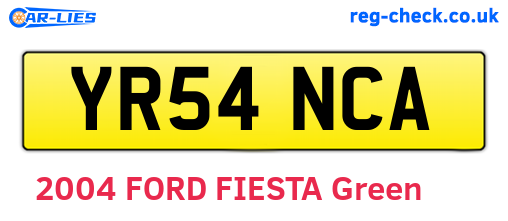 YR54NCA are the vehicle registration plates.