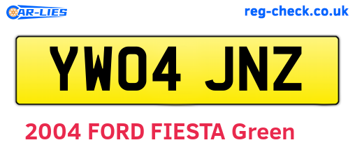 YW04JNZ are the vehicle registration plates.