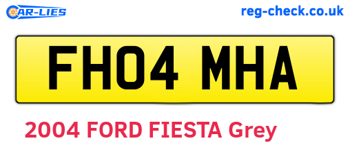 FH04MHA are the vehicle registration plates.