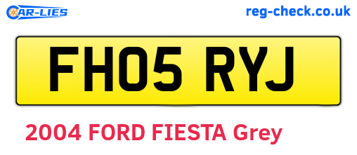 FH05RYJ are the vehicle registration plates.