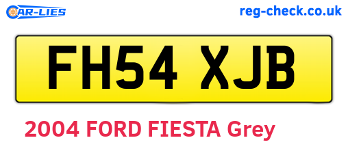 FH54XJB are the vehicle registration plates.