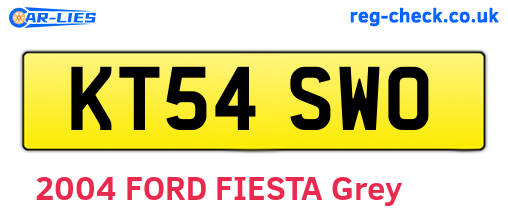 KT54SWO are the vehicle registration plates.