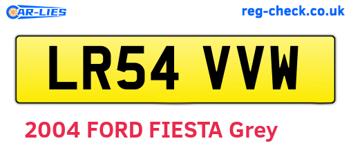 LR54VVW are the vehicle registration plates.