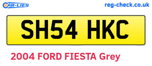 SH54HKC are the vehicle registration plates.