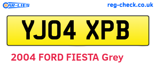 YJ04XPB are the vehicle registration plates.