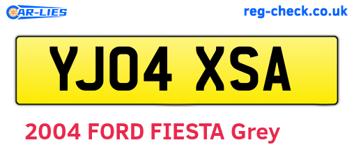 YJ04XSA are the vehicle registration plates.