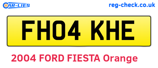 FH04KHE are the vehicle registration plates.