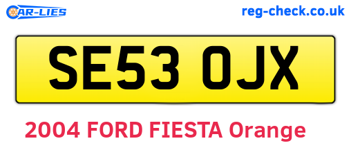 SE53OJX are the vehicle registration plates.