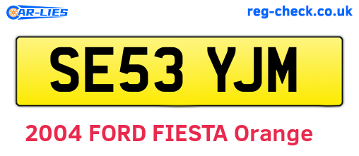 SE53YJM are the vehicle registration plates.