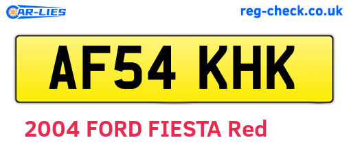 AF54KHK are the vehicle registration plates.