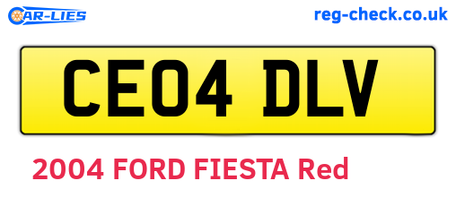 CE04DLV are the vehicle registration plates.