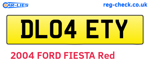 DL04ETY are the vehicle registration plates.