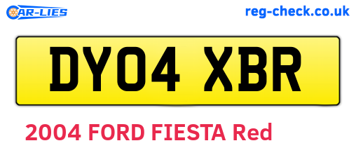 DY04XBR are the vehicle registration plates.