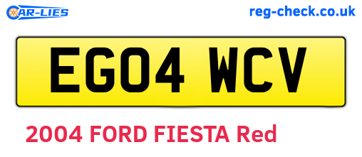 EG04WCV are the vehicle registration plates.