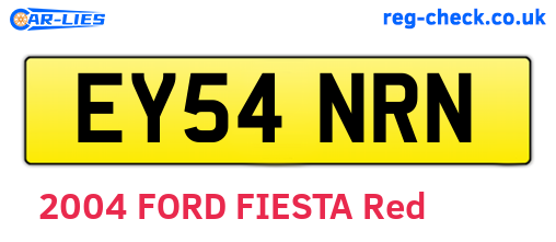 EY54NRN are the vehicle registration plates.