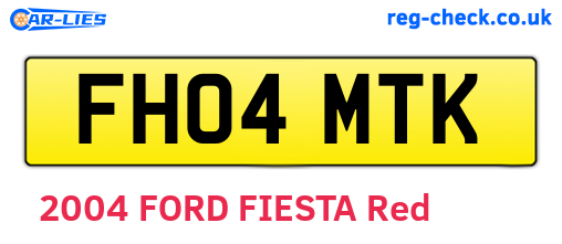 FH04MTK are the vehicle registration plates.