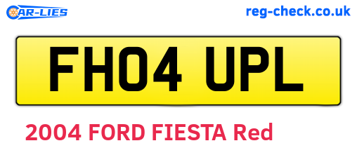 FH04UPL are the vehicle registration plates.